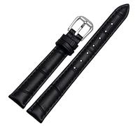 QSYJCCXD pour Toute Bande de Montre en Cuir de Marque pour Les Filles et l'étudiant Crocodile Grain Band 10 12 14 16 18 mm Brun Noir Rouge Blanc Sangle