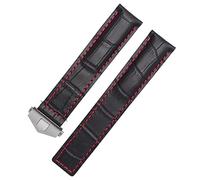 QSYJCCXD Pour un véritable bracelet de bande de montre en cuir 19 20 22 mm pour le bracelet masculin avec fermoir pliant