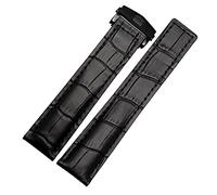 QSYJCCXD Pour un véritable bracelet de bande de montre en cuir 19 20 22 mm pour le bracelet masculin avec fermoir pliant