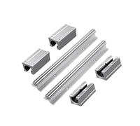 QSYJCCXD Rail Coulissant Bloc de Curseur de roulement linéaire 4pcs SBR50luu Curseur allongé et 2 pcs SBR50 Rail de Guide linéaire 150-750 mm (650 mm)
