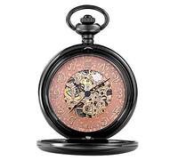 QSYJCCXD Retro Mécanique Pocke Watch Smooth Case Hand Winding Watches Genergave Flip Case Horloge Chain pour Hommes Femmes