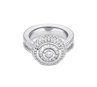 QSYJCCXD Ring de la mossanite coupé en or 14K en or, anneau vintage hip-hop rond, un clin d'œil au millésime avec une touche moderne, des cadeaux papa