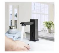 QSYJCCXD Robinet de lavabo de Salle de Bain de capteur Noir Moderne avec Finition en Laiton Handles de Bassin Fauce de lavabo de Bassin Gratuit pour la vanité de la Salle de Bain