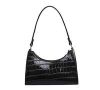 QSYJCCXD Sac à main tendance pour femme avec motif alligator - Fermeture éclair - Pour le shopping, les loisirs, les voyages, Noir , Taille unique