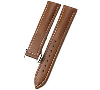 QSYJCCXD Sangle de montre à feuilles de vache de 18 mm 20 mm 22 mm pour Omega 007 Seamster 300 de Ville AT150 19/21 mm Commander WatchBand Boucle pliante