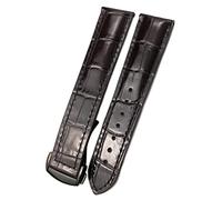 QSYJCCXD Sangle de montre à feuilles de vache de 18 mm 20 mm 22 mm pour Omega 007 Seamster 300 de Ville AT150 19/21 mm Commander WatchBand Boucle pliante