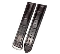 QSYJCCXD Sangle de montre à feuilles de vache de 18 mm 20 mm 22 mm pour Omega 007 Seamster 300 de Ville AT150 19/21 mm Commander WatchBand Boucle pliante