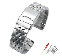 QSYJCCXD Sangle de montre en acier inoxydable 20 mm 22 mm 24 mm STRAP DE MONTRE POUR AVENGER NAVITIMER STRAP DE MONTRER SUPERCEAN