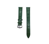 QSYJCCXD Sangle de montre en cuir compatible avec Santos Solo Watchband Band Bracelet Men de 12 à 20 mm (boucle verte en argent, 21 mm)