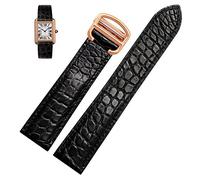 QSYJCCXD Sangle de montre en cuir crocodile ， pour le groupe de montre 20 mm ， Tank en cuir clé Londres Calibo Watch Chain Women 20 mm