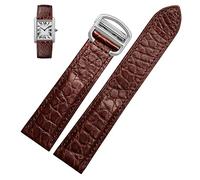 QSYJCCXD Sangle de montre en cuir crocodile ， pour le groupe de montre 20 mm ， Tank en cuir clé Londres Calibo Watch Chain Women 20 mm