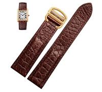 QSYJCCXD Sangle de montre en cuir crocodile ， pour le groupe de montre 20 mm ， Tank en cuir clé Londres Calibo Watch Chain Women 20 mm