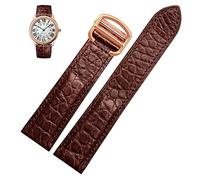 QSYJCCXD Sangle de montre en cuir crocodile ， pour le groupe de montre 20 mm ， Tank en cuir clé Londres Calibo Watch Chain Women 20 mm