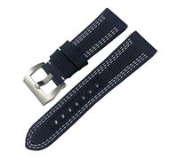 QSYJCCXD Sangle de montre en toile en nylon de 26 mm 24 mm de haute densité pour peinerai pam00984 00985 Luminor 1950 Tissu submersible Black Blue Watch Bands
