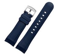 QSYJCCXD Sangle de montre Fluororubber 24 mm pour Graham Watches Band Bracelet Bracelet Mens Sport Watch Band Curbed Watch Band Color