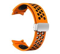 QSYJCCXD Sangle de silicone de 20 mm pour Galaxy Watch 6 Classic 43 47 mm 5pro 45 mm Breather No Gaps Buckle Watch 7 6 5 4 40mm 44mm Bands