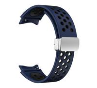 QSYJCCXD Sangle de silicone de 20 mm pour Galaxy Watch 6 Classic 43 47 mm 5pro 45 mm Breather No Gaps Buckle Watch 7 6 5 4 40mm 44mm Bands