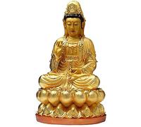 QSYJCCXD Sculpture Ornements de Table de Table résine Statue de Guanyin Jingping Temple de Guanyin dédié à Guanyin jamais été la sécurité et la Paix Petite Sculpture Feng Shui décoration