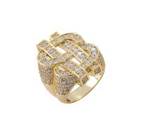 QSYJCCXD Signe du dollar en or 14K