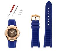 QSYJCCXD Tableuse de montre fluorosilicone pour Sport Elegant Nautilus série 5711/5712/5980 Bracelet de sangle de montre imperméable mâle