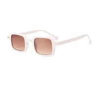 QSYJCCXD UV400 Hommes Femmes Léopard Bleu Lunettes de Soleil Rétro Rivets Décoration Dégradé Nuances Mode Carré Earwear, Thé blanc, Taille unique