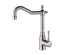QSYJCCXD Vanité de Salle de Bain Évier de Barre de Barre en Acier Inoxydable en Acier Inoxydable brossé Chaud et Froid à Un Seul Trou de Bassin à Handle robineur pour lavabo de Cuisine