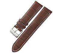 QSYJCCXD Véritable bande de montre en cuir 22 mm 24 mm ajustement pour le premier pliage de pliage brun noir de Premier Navitimer