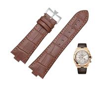 QSYJCCXD Véritable bande de montre en cuir pour Vacheron Constantin Série à l'étranger 4500V 5500V P47040 Boucle en acier inoxydable Men de montre STRAP 25-8MM