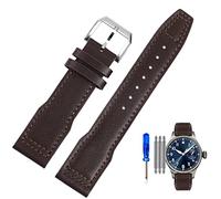 QSYJCCXD Véritable sangle de montre en cuir pour pilotes IWC Little Prince Male Mark 18 Big Fly Portugal Soft confort Band Band Brand de 20 mm