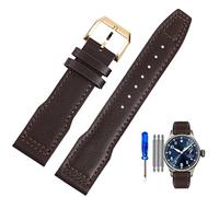 QSYJCCXD Véritable sangle de montre en cuir pour pilotes IWC Little Prince Male Mark 18 Big Fly Portugal Soft confort Band Band Brand de 20 mm