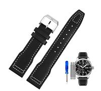 QSYJCCXD Véritable sangle de montre en cuir pour pilotes IWC Little Prince Male Mark 18 Big Fly Portugal Soft confort Band Band Brand de 20 mm