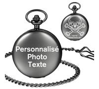 QSZ Personnalisable Vintage Montre a Gousset Homme Personnalisables Texte Photo Personnalisé Montres de Poche et Goussets pour Papa Petit Ami Meilleur Homme (Montre à Gousset icône 2)