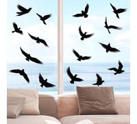 QSZHSL 20 Pcs Autocollants de Fenêtre Anti Collisio, Autocollants de Fenêtre en Forme D'Oiseau, Permet d’éviter Que Les Oiseaux Ne Se Cognent dans Vos Fenêtres, Protection de Porte en Verre (20 Pcs)
