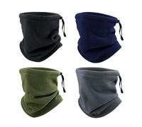 QSZHSL 4 Pièces Manches de Cou Chaudes, Cache-Cou Thermique Pour Homme Et Femme, Manches de Cou Chaudes d'Hiver, Coupe-Vent Ski Cache-Cou Masque Cagoule pour Hiver, Ski, Vélo, Randonnée