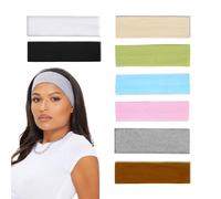 QSZHSL 8 Pièces Bandeau Cheveux Femme, Bandeau de Sport, Bandeaux Mode pour Femmes Élastique, Bandeau Transpiration Coloré Bandeau Cheveux, Headband Sport Femme pour Yoga Exercice, Fitness, Cyclisme
