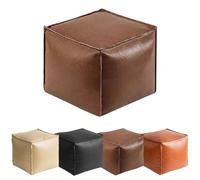 QSZTJJ Banc de Rangement Pliable, Coffre, Tabouret, Repose-Pieds, Bout de Lit, Revêtement en PVC, pour Le Salon, la Chambre à Coucher (Dark Brown,1PC)