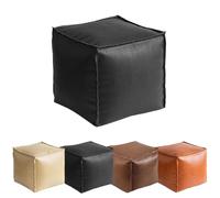 QSZTJJ Banc de Rangement Pliable, Coffre, Tabouret, Repose-Pieds, Bout de Lit, Revêtement en PVC, pour Le Salon, la Chambre à Coucher (Black,1PC)