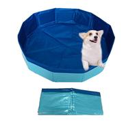 QSZTJJ Piscine pour Chien Pliable, Rigide Bassin, Baignoire Pliable pour Petit et Grande pour Chien/Chat Extérieur Intérieur Antidérapant PVC Chien Piscine Baignoire Bassin (Circle B,⌀50 * 10cm)