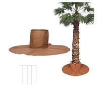 QSZTJJ Protection Palmier Hiver - Housse D'hivernage pour Palmier - Protection Contre Le Froid, 3 Couches Isolantes avec Piquets Inclus, Réutilisable pour Oliviers et Arbustes (8PCS,Brown)