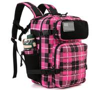 QT&QY 25L Sac à dos tactique militaire de pour hommes, sac à dos de jour avec Molle découpé au laser pour moto, armée, petite sacoche de survie, sac de sport avec porte-gobelets doubles médical