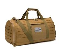 QT&QY 40L Sac de Sport Militaire Tactique pour Hommes Sac de Sport Voyage d'entraînement avec Compartiment à Chaussures Sac de Week-End pour Le Basket-Ball et Le Football