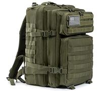 QT&QY 45L Sac à dos tactique militaire Sac d'assaut militaire Molle Grande capacité sac d'urgence Camouflage Randonnée Camping Trekking Sac à dos de chasse