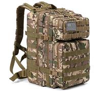 QT&QY 45L Sac à dos tactique militaire Sac d'assaut militaire Molle Grande capacité sac d'urgence Camouflage Randonnée Camping Trekking Sac à dos de chasse