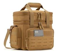 QT&QY - Boîte Repas Tactique Extensible 18L pour Hommes, Glacière Isotherme Militaire Haute Résistance, Sac Repas Étanche avec Système MOLLE Découpe Laser pour Travail/Camping/Pique-nique