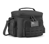 QT&QY Sac Repas Tactique 13L Militaire Renforcé - Glacière Isotherme Étanche Durable avec Système MOLLE Découpe Laser, pour Bureau/Camping/Pique-nique - Boîte Repas Adulte Hommes