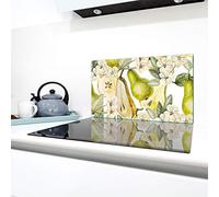 QTA | Couverture en céramique 1 pièce 90 x 52 cm plaques de cuisson en verre électro-induction Protection anti-éclaboussures Plaque de verre