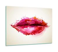 QTA Plaque de protection pour plaque de cuisson 60 x 52 cm - 1 pièce - Universel - Pour plaques de cuisson - Protection contre les éclaboussures - Planche à découper - Avec bouche d'amour