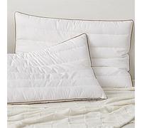 QTANZIQI 1 Paire d'oreillers Doux pour Dormir, Remplissage d'oie, Rebond Lent, Protection de la Colonne vertébrale du Cou, Oreiller Fin pour Femmes