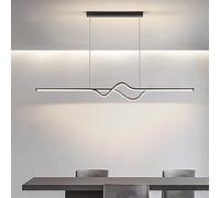 QTANZIQI 34W Suspension Éclairage 3000-6000K Aluminium Décor À La Maison Dimmable LED Linéaire Intérieur Minimaliste Lampe Suspendue pour Cuisine Île Salle À Manger Salon