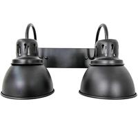 QTANZIQI Applique Murale, Applique Murale à 2 lumières pour Salle de Bain, à Piles avec télécommande, éclairage de vanité LED à intensité Variable sans Fil, Appliques murales industrielles Noires,